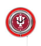 15" Indiana Hoosiers Neon Clock