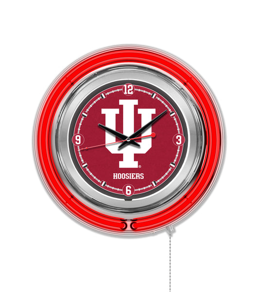 15" Indiana Hoosiers Neon Clock