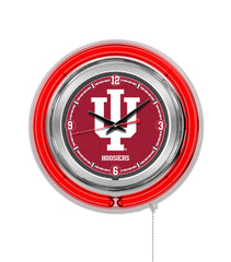 Indiana Hoosiers Officially Licensed Logo 15" Neon Clock