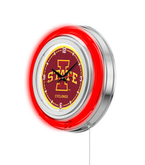 15" Iowa State Cyclones Neon Clock