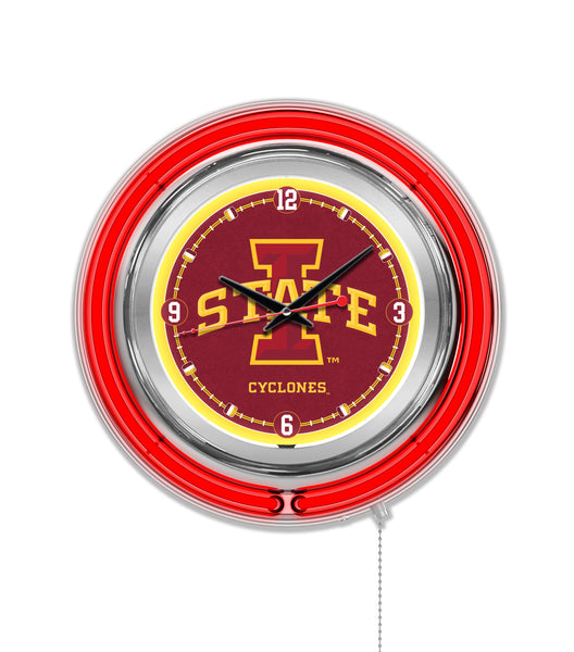 15" Iowa State Cyclones Neon Clock