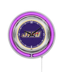 James Madison Dukes Officially Licensed Logo 15" Neon Clock