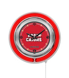15" Louisiana Ragin Cajuns Neon Clock