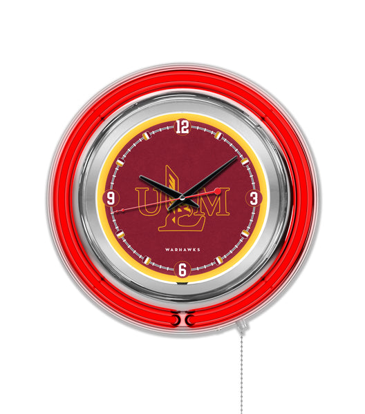 15" ULM Warhawks Head Neon Clock