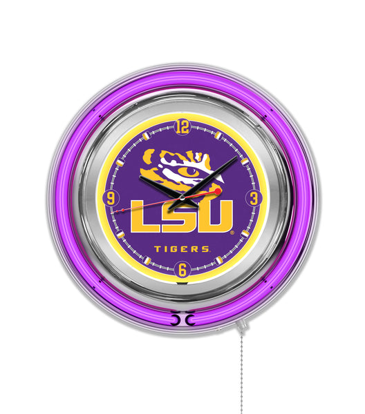 15" Louisiana State University LSU Neon Clock