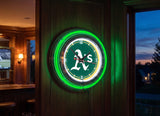 15" Oakland Athletics Neon Clock