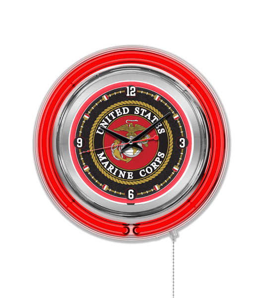 15" United States Marine Corps Neon Clock