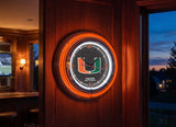 15" Miami Hurricanes Neon Clock