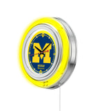 15" University of Michigan Wolverines Neon Clock