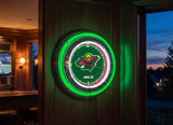15" Minnesota Wild Neon Clock