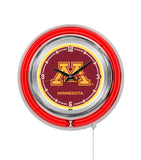 15" Minnesota Golden Gophers Neon Clock