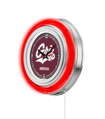 University of Montana Grizzlies Officially Licensed Logo 15" Neon Clock