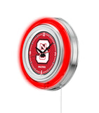15" NC State Wolfpack Neon Clock