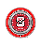 15" NC State Wolfpack Neon Clock