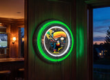 15" Notre Dame Guinness Beer Toucan Neon Clock