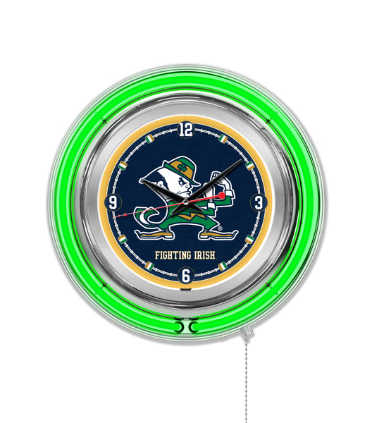 15" Notre Dame Fighting Irish Neon Clock