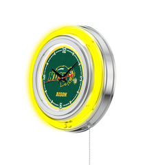 15" Chrome North Dakota State University Bison Neon Clock