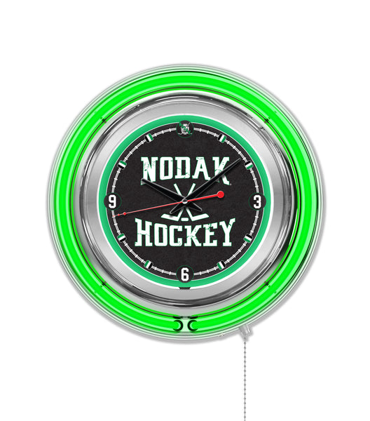 15" North Dakota Fighting Hawks Nodak Hockey Neon Clock