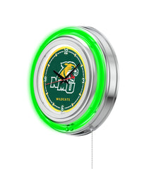 15" Northern Michigan Neon Clock | NMU Wildcats Retro Neon Clock