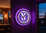 15" Northwestern Wildcats Neon Clock