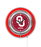 15" Oklahoma Sooners Neon Clock