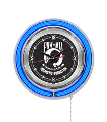 15" United States POW Neon Clock