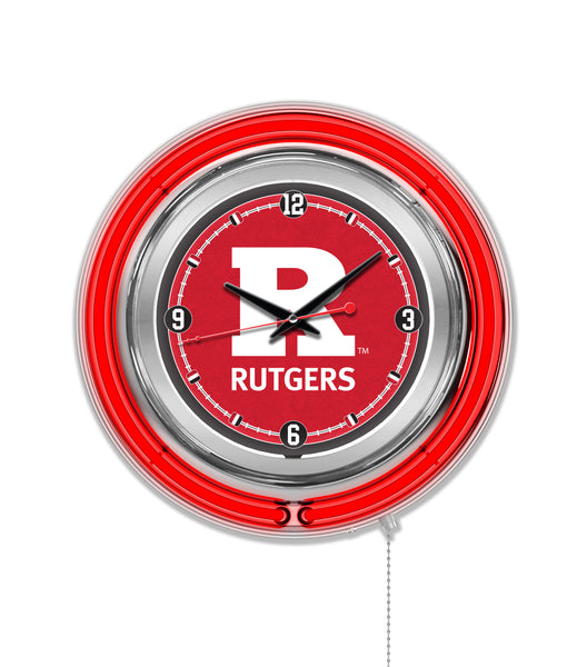 15" Rutgers Scarlet Knights Neon Clock