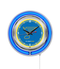 15" St. Louis Blues Neon Clock