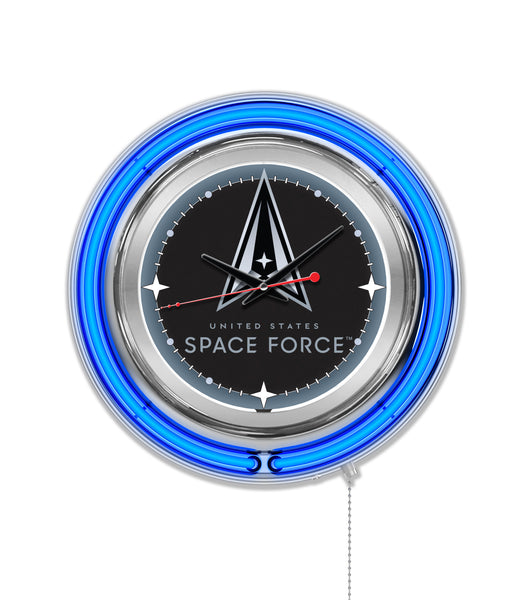 15" United States Space Force Neon Clock