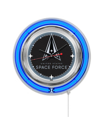 15" United States Space Force Neon Clock