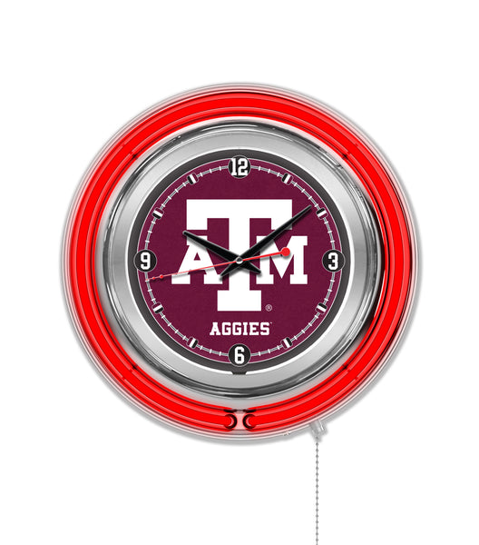 15" Texas A&M Aggies Neon Clock