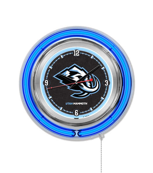 15" Utah Mammoth Neon Clock