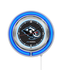 Utah Mammoth 15" Neon Clock