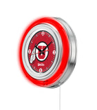 15" Utah Utes Neon Clock