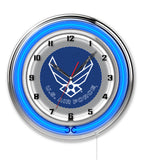 19" United States Air Force Neon Clock