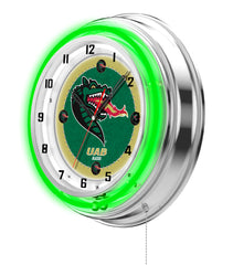 19" Alabama Birmingham Blazers Neon Clock