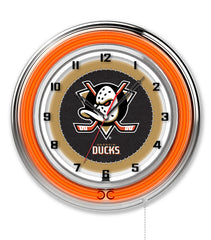 19" Anaheim Ducks Retro Neon Clock Man Cave Decor