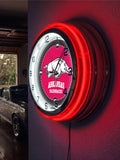 19" Arkansas Razorbacks Neon Clock