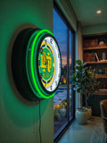 Notre Dame (Vintage) Black Case Neon Clock
