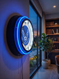 United States Air Force Black Case Neon Clock