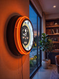 Anaheim Ducks Black Case Neon Clock