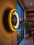 Arizona State University (Pitchfork) Black Case Neon Clock