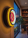 Arizona State University (Sparky) Black Case Neon Clock