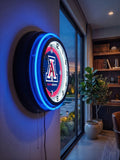University of Arizona Black Case Neon Clock