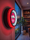 University of Arkansas Black Case Neon Clock
