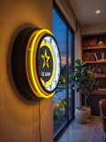United States Army Black Case Neon Clock