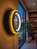 United States Army 250th Anniversary Black Case Neon Clock
