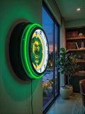 Baylor University Black Case Neon Clock