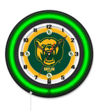 Baylor University Black Case Neon Clock