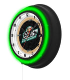 Bemidji State University Black Case Neon Clock